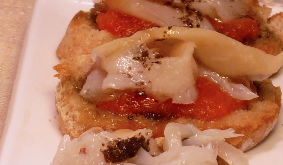 Carpaccio de bacalao