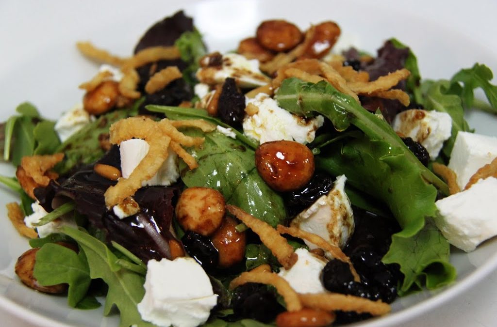 Ensalada de queso de cabra